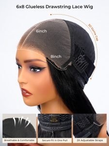 Brown Highlight Side Bang Body Wave 6x8 Lace Front Wig Glueless - Image 9