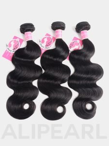 Body Wave 3 Bundles With 5*5 Lace Closure Super Thin Transparent Alipearl LY Lace - Image 9
