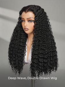 Double Drawn M Hairline Deep Wave HD Lace Front Wig Top Grade Hair - Image 9