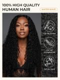 Double Drawn Water Wave 13x6 Built-In Scalp Wig Natural Wave Hair - Image 9