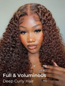 PreMax 13x6 HD Lace Frontal #4 Dark Brown Deep Wave Wig - Image 7