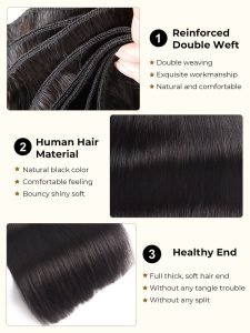 Unprocessed Peruvian Hair 3pcs Straight With 4*4 HD Lace Closure - Image 10