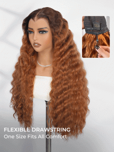 Crimp Wavy Honeyed Bliss Drawstring 13x6 Lace Front Wig M Hairline - Image 12
