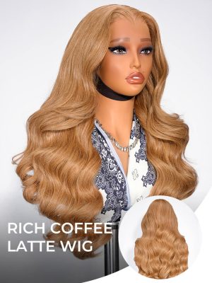 Coffee Latter 13x6 Lace Frontal Body Wave Colored Wig with M Hairline