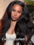 Handmade Kinky Straight Ready And Go Glueless 4*7 Human Hair Lace Wigs - Image 8