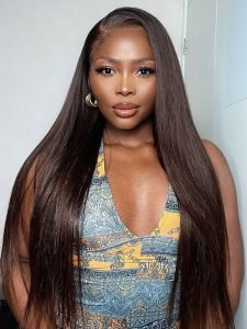 #4 Dark Brown Colored Human Hair Wigs Alipearl Skin Melt HD Lace Front Wigs - Image 9