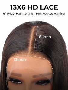Double Drawn Wig 250% Density Straight 13x6 HD Lace Frontal Wig Brazilian Hair - Image 7