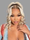 Blonde Body Wave 360 Glueless Lace Wig With Dark Root 250 Density - Image 3