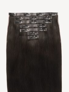 Alipearl Seamless Clip In Human Hair Extensions Natural Black Color Human Hair Pieces - Image 9