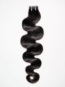 Natural Black #1B Tape-In Hair Extensions PU Human Hair For Full Head - Image 8