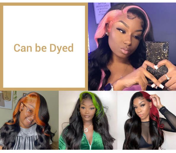 skunk stripe body wave lace wig