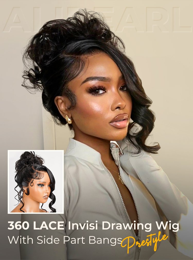 360 lace invisible drawstring wig
