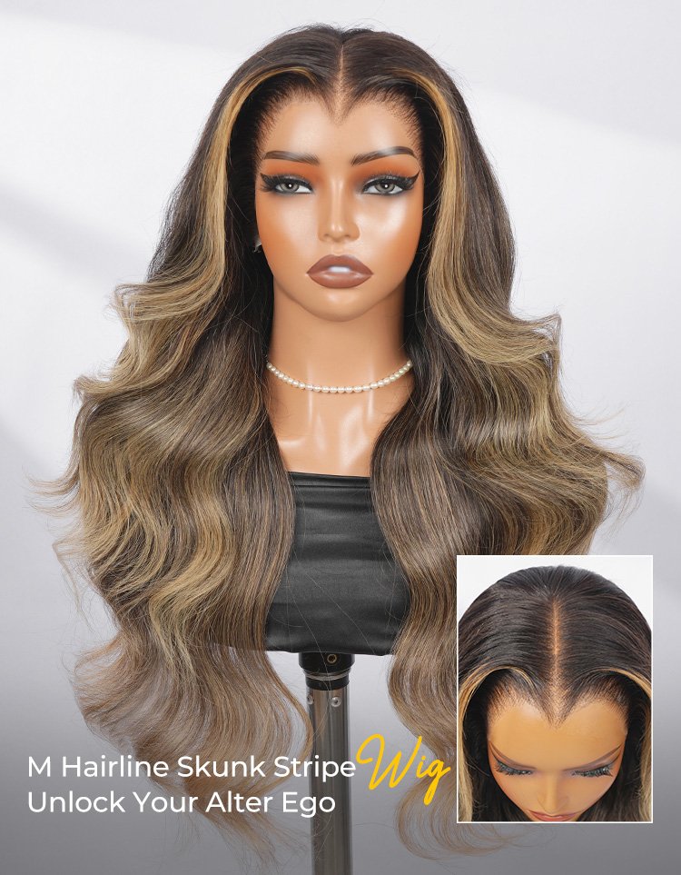 skunk strip wig