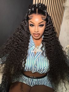 Influencer's Style- Pre Braid Deep Wave 13*6 Lace Front Wigs Glueless - Image 6