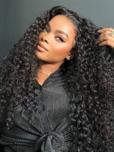 Alipearl Deep Wave Wig 100% Human Hair Swiss Lace Curly Hair HD Lace Front Wig - Image 2