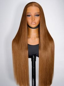 Barbie Brown Color Widows Peak M Hairline Straight 13x6 Lace Front Wig - Image 9