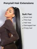 Straight Hair Ponytail Extensions Wrap Around 10-26Inches For Women - Image 4