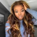 Alipearl Brown Balayage Hair #4/27 Body Wave Highlight Bundles With 5x5 Lace Closure - Image 5