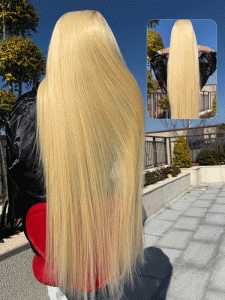 40 Inch Long Blonde Wigs 300% Density 613 Straight Human Hair Wigs 13x6 Lace Front Wig - Image 11