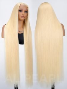 40 Inch Long Blonde Wigs 300% Density 613 Straight Human Hair Wigs 13x6 Lace Front Wig