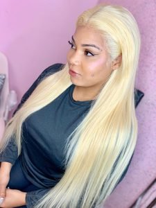 Pure 613 Blonde Straight Transparent Lace Wigs With Super Natural Baby Hair - Image 4