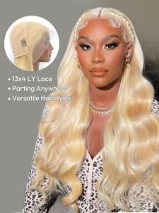 Easy Go Glueless Light Blonde #613 Straight And Body Wave Pre Cut Lace Closure Wigs - Image 6