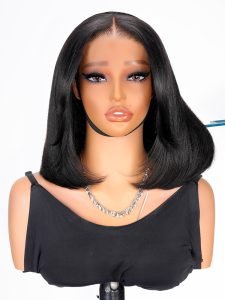 Layered Cut Italian Bob Wig 7x5 Glueless Straight Short Bob Ready To Wear Human Hair - Image 7
