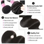 Alipearl Virgin Hair 4pcs Body Wave with 5*5 Lace Closure Alipearl LY Transparent Lace Closure - Image 2