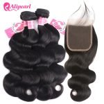Alipearl Virgin Hair 4pcs Body Wave with 5*5 Lace Closure Alipearl LY Transparent Lace Closure - Image 5