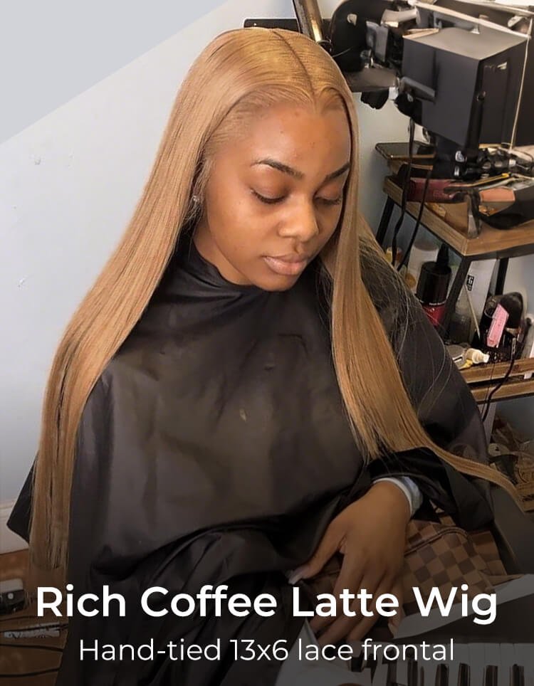 light brown m hairline straight wig