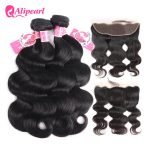Peruvian Virgin Hair Body Wave 4 Bundles With 13x4 Lace Frontal - Image 6