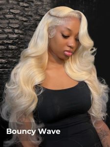 Blonde 360 Lace Wig Human Hair Glueless Body Wave and Straight With Invisible Strap - Image 4