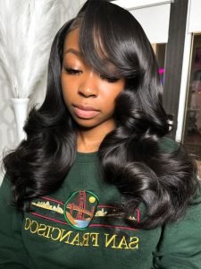 250% Density Layered Double Drawn Body Wave Hair 13u00d76 Ready To Go Frontal Wig Pre Bleached - Image 3