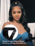 Ponytail Extension Body Wave Human Hair Ponytail With Magic Paste Warp Around - Image 3