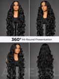 40 Inches Layered Cut Ocean Wave Long 13x6 HD Lace Frontal Wig 300% Density - Image 10