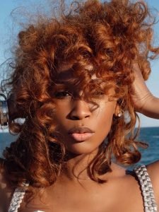 Glueless #35 Ginger Orange Bouncy Curl 13*4 Frontal Wig Short Hair Trends - Image 2