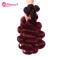 Burgundy #99J Brazilian Body Wave Bundles Human Hair Weave 4 PCs - Image 4