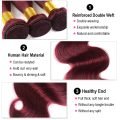 Burgundy #99J Brazilian Body Wave Bundles Human Hair Weave 4 PCs - Image 5