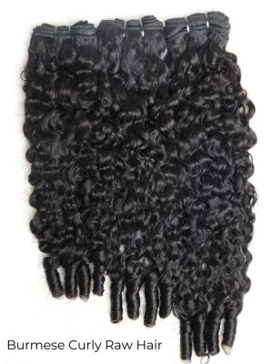 Burmese Curly Hair Weave Double Drawn Raw Hair with Spiral Curls