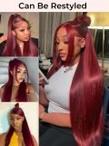 Glueless Ready To Go Cherry Cola Straight 7x5 Lace Wig for Beginners - Image 11