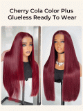 Glueless Ready To Go Cherry Cola Straight 7x5 Lace Wig for Beginners - Image 12