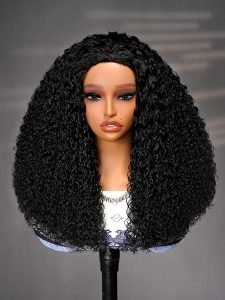 Half Wig with Drawstring Kinky Curly Glueless Human Hair Wigs 250% Density - Image 8
