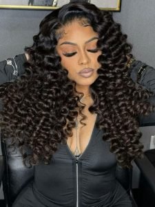 13x6 Lace Frontal Wig Wand Curly Human Hair 250% Density Pre Plucked Hairline - Image 13