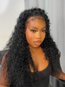 Half Wig with Drawstring Kinky Curly Glueless Human Hair Wigs 250% Density - Image 7