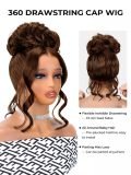 Dark Brown Body Wave 360 Pre Cut Lace Wigs With Invisible Drawstring Ready To Go - Image 2