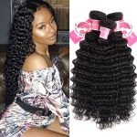 Alipearl Deep Wave 3 Bundles/Lot 1b Color Peruvian Hair