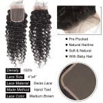 Alipearl Malaysian Virgin Hair 3 Bundles Deep Wave with 4*4 Lace Closure - Image 3