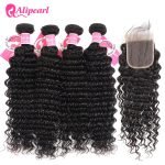 Deep Wave Hairstyles Brazilian Human Hair 4 Bundles With 4*4 Lace Closure - Image 7