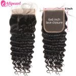 Deep Wave Closure 6x6 Closure Real Human Hair Thin LY HD Lace Closure
