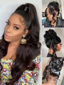 Ready To Go 370 Lace Wigs Body Wave Human Hair With Glueless Invisi Drawstring - Image 3
